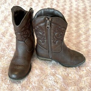Girls Cat & Jack Brown Cowboy Boots